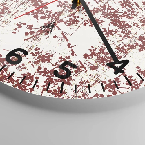 Orologio da parete - Orologio in Vetro - Come l'antico percalle - 30x30 cm