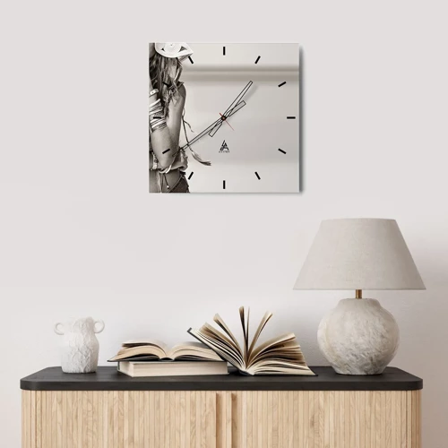 Orologio da parete - Orologio in Vetro - Come una ragazza - 40x40 cm