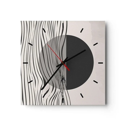 Orologio da parete - Orologio in Vetro - Composizione a metà - 30x30 cm