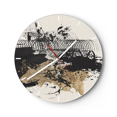 Orologio da parete - Orologio in Vetro - Composizione con passione - 30x30 cm