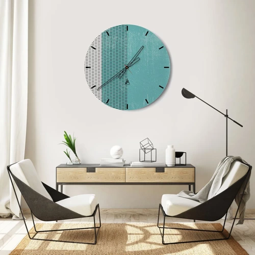 Orologio da parete - Orologio in Vetro - Composizione equilibrata - 30x30 cm