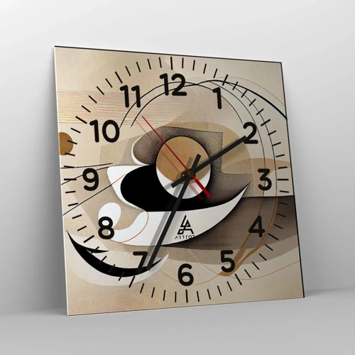 Orologio da parete - Orologio in Vetro - Composizione: l'essenza delle cose - 40x40 cm