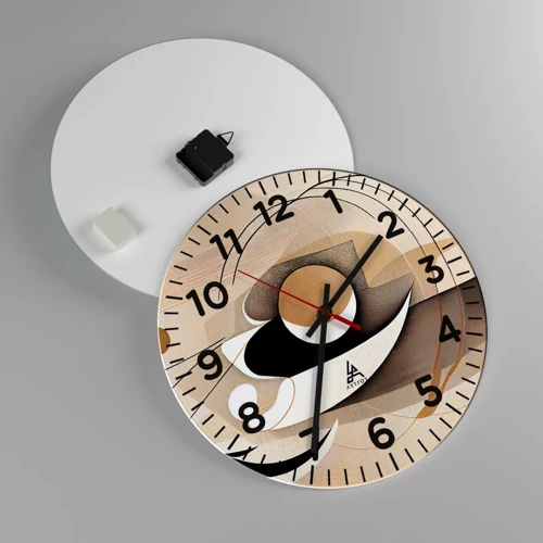 Orologio da parete - Orologio in Vetro - Composizione: l'essenza delle cose - 40x40 cm