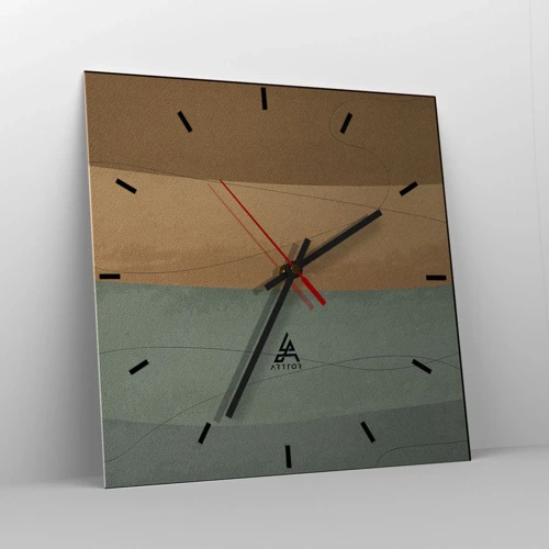 Orologio da parete - Orologio in Vetro - Composizione orizzontale - 30x30 cm