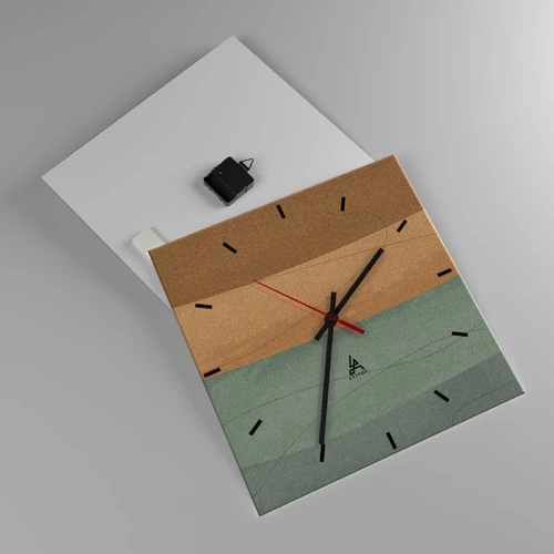 Orologio da parete - Orologio in Vetro - Composizione orizzontale - 40x40 cm