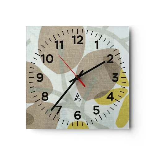 Orologio da parete - Orologio in Vetro - Composizione sotto al sole - 30x30 cm