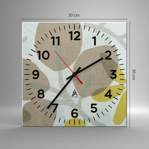 Orologio da parete - Orologio in Vetro - Composizione sotto al sole - 30x30 cm
