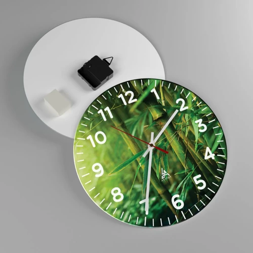 Orologio da parete - Orologio in Vetro - Conoscere il verde in sé - 30x30 cm