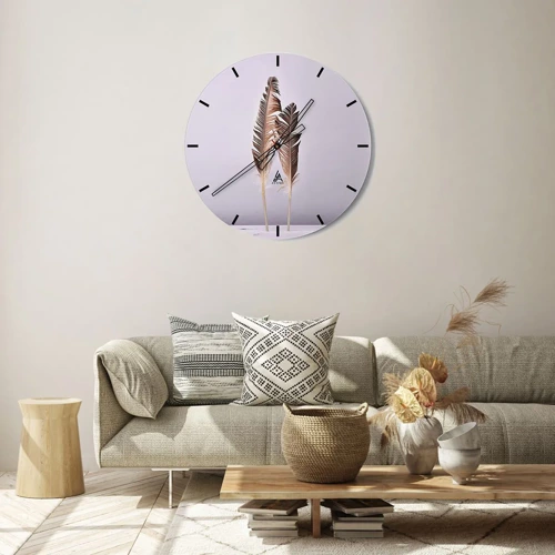 Orologio da parete - Orologio in Vetro - Contro il nulla - 30x30 cm