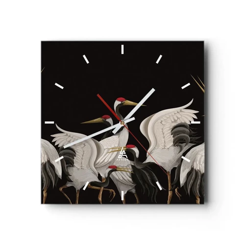 Orologio da parete - Orologio in Vetro - Cose da uccelli - 30x30 cm