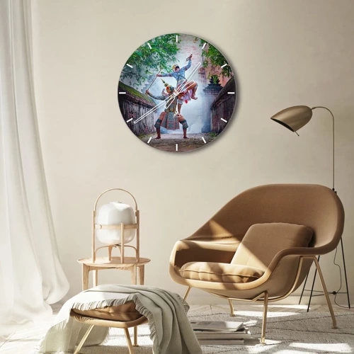 Orologio da parete - Orologio in Vetro - Danza terribilmente bella - 30x30 cm