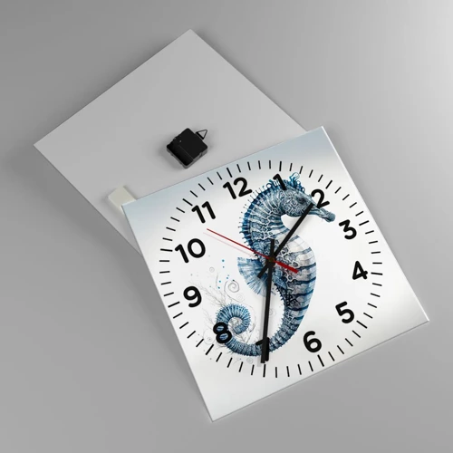 Orologio da parete - Orologio in Vetro - Delicato scherzo di natura - 40x40 cm