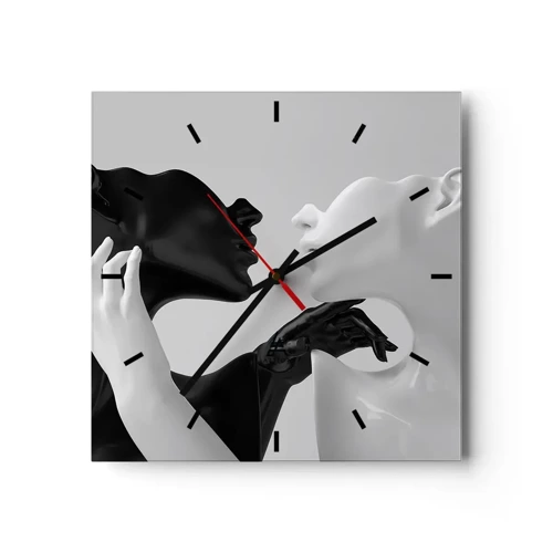 Orologio da parete - Orologio in Vetro - Desiderio - attrazione - 30x30 cm
