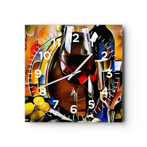 Orologio da parete - Orologio in Vetro - E il mondo riprende colore - 30x30 cm