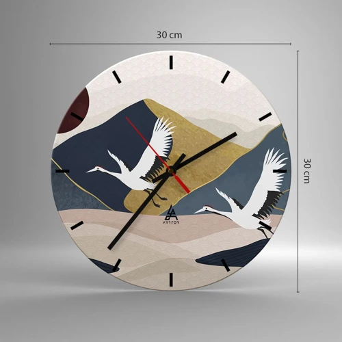Orologio da parete - Orologio in Vetro - E la giornata è nuovamente VOLATA - 30x30 cm