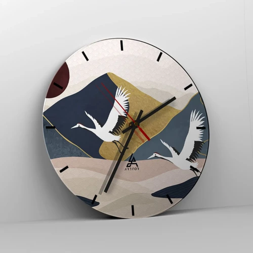 Orologio da parete - Orologio in Vetro - E la giornata è nuovamente VOLATA - 40x40 cm