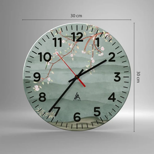 Orologio da parete - Orologio in Vetro - Eccoti primavera - 30x30 cm