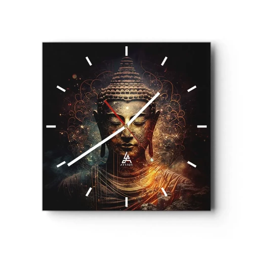 Orologio da parete - Orologio in Vetro - Equilibrio spirituale - 30x30 cm