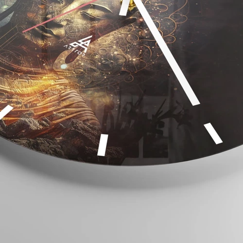 Orologio da parete - Orologio in Vetro - Equilibrio spirituale - 40x40 cm