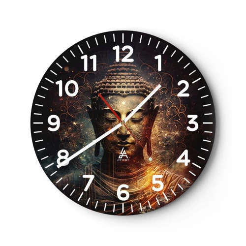 Orologio da parete - Orologio in Vetro - Equilibrio spirituale - 40x40 cm