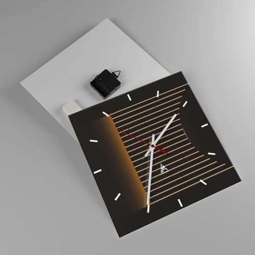 Orologio da parete - Orologio in Vetro - Esaminare l'oscurità - 30x30 cm
