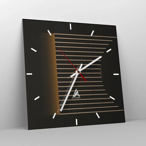 Orologio da parete - Orologio in Vetro - Esaminare l'oscurità - 30x30 cm