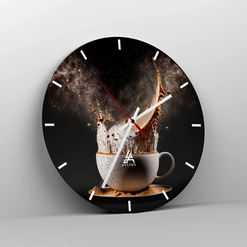 Orologio da parete - Orologio in Vetro - Esplosione di sapore - 30x30 cm