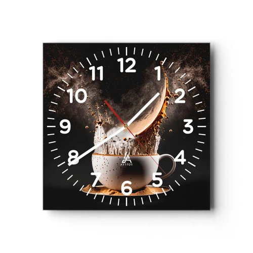 Orologio da parete - Orologio in Vetro - Esplosione di sapore - 40x40 cm
