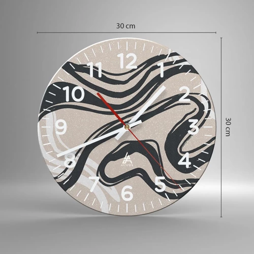 Orologio da parete - Orologio in Vetro - Espressione moltiplicata - 30x30 cm