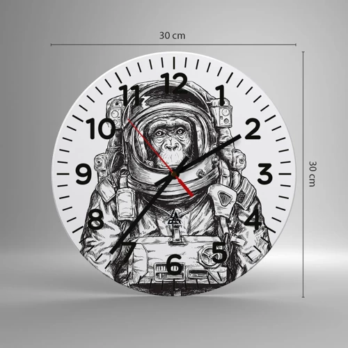 Orologio da parete - Orologio in Vetro - Evoluzione alternativa - 30x30 cm