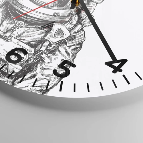 Orologio da parete - Orologio in Vetro - Evoluzione alternativa - 30x30 cm