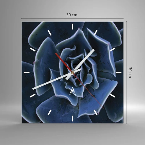 Orologio da parete - Orologio in Vetro - Fiore del deserto - 30x30 cm