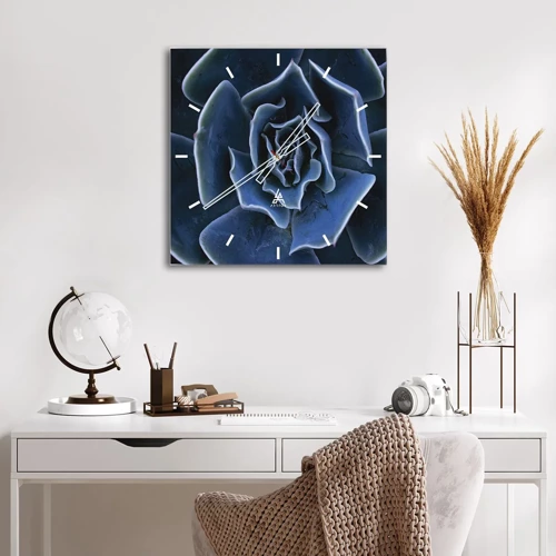 Orologio da parete - Orologio in Vetro - Fiore del deserto - 40x40 cm