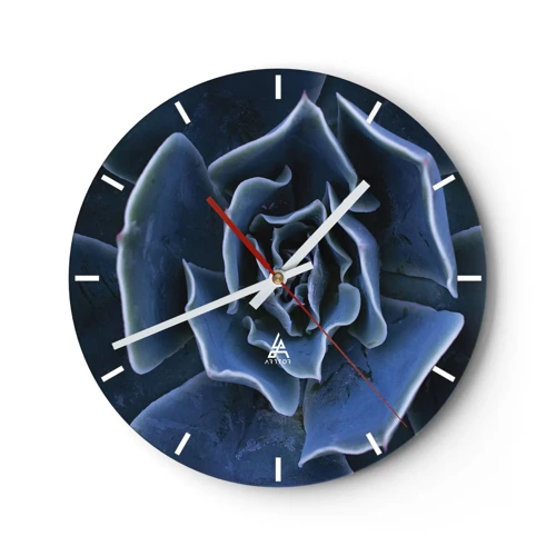 Orologio da parete - Orologio in Vetro - Fiore del deserto - 40x40 cm