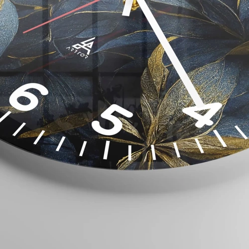 Orologio da parete - Orologio in Vetro - Foderati d'oro - 40x40 cm