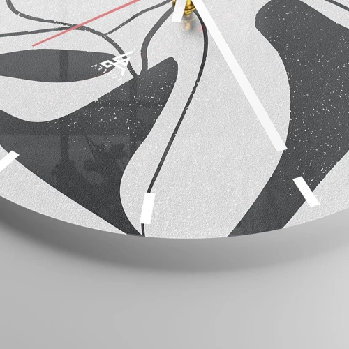 Orologio da parete - Orologio in Vetro - Gioco astratto nel labirinto - 30x30 cm