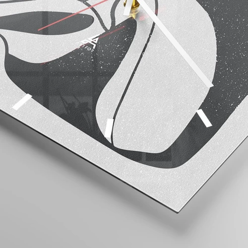 Orologio da parete - Orologio in Vetro - Gioco astratto nel labirinto - 40x40 cm