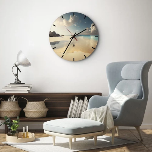 Orologio da parete - Orologio in Vetro - Giornata ideale - 30x30 cm