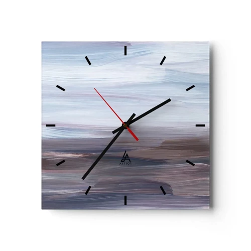 Orologio da parete - Orologio in Vetro - Gli elementi: l'acqua - 40x40 cm