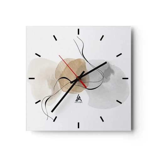 Orologio da parete - Orologio in Vetro - Grani d'aria - 30x30 cm