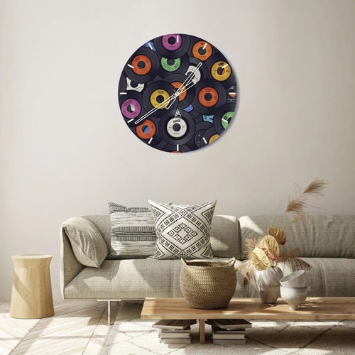 Orologio da parete - Orologio in Vetro - I colori della classicità - 30x30 cm