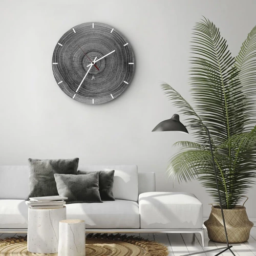 Orologio da parete - Orologio in Vetro - I segni del tempo - 30x30 cm