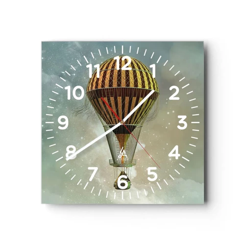 Orologio da parete - Orologio in Vetro - I voli dei pionieri - 30x30 cm