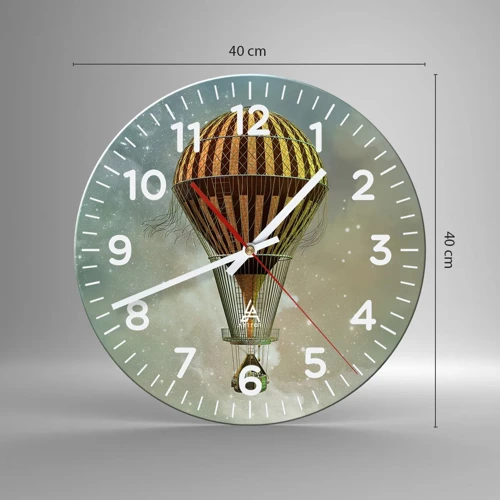 Orologio da parete - Orologio in Vetro - I voli dei pionieri - 40x40 cm