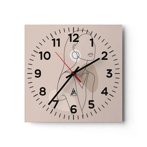 Orologio da parete - Orologio in Vetro - Icona di giovinezza - 30x30 cm