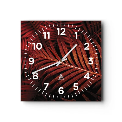 Orologio da parete - Orologio in Vetro - Il calore della vita - 30x30 cm