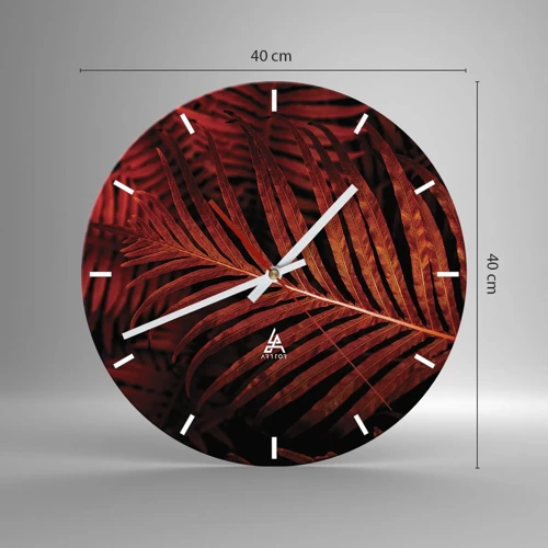 Orologio da parete - Orologio in Vetro - Il calore della vita - 40x40 cm