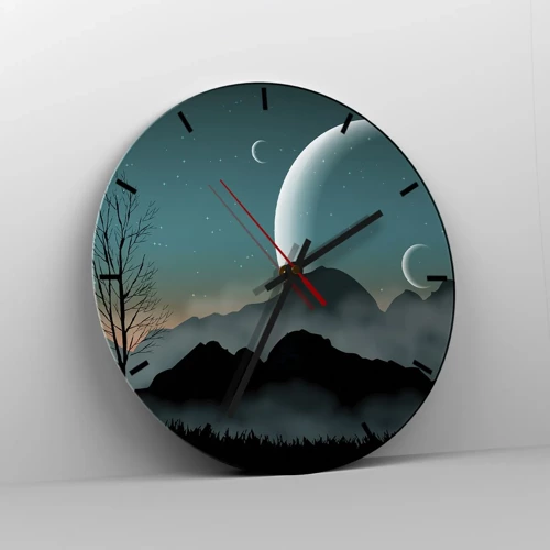 Orologio da parete - Orologio in Vetro - Il carnevale di una notte stellata - 40x40 cm