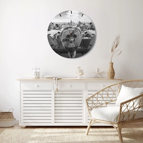 Orologio da parete - Orologio in Vetro - Il centro del mondo - 40x40 cm