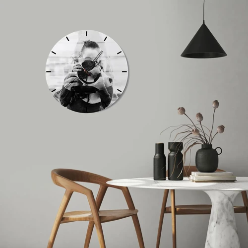 Orologio da parete - Orologio in Vetro - Il creatore e il materiale - 30x30 cm